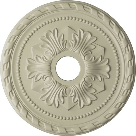 Ekena Millwork Palmetto Ceiling Medallion (Fits Canopies up to 5"), 20 7/8"OD x 3 5/8"ID x 1 5/8"P, Clear Yellow CM20PMCYF